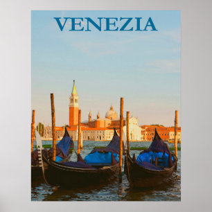 Venedig, Italien Gondola Boat Vintage Travel Poste Poster