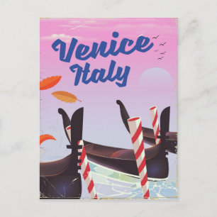 Venedig Italien Gondola Ferien Druck. Postkarte