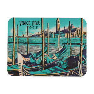 Venedig Italien Gondola Kunst, Verwandte Wörter un Magnet