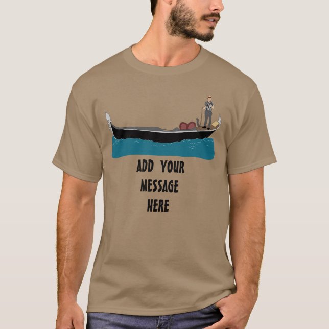 Venedig, Italien Gondola und Gondolier Italienisch T-Shirt (Vorderseite)