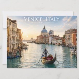Venedig Italien Grand Canal Gondel Sonnenuntergang Einladung