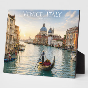 Venedig Italien Grand Canal Gondel Sonnenuntergang Fotoplatte