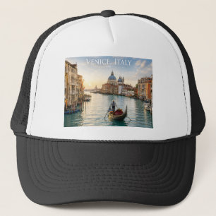 Venedig Italien Grand Canal Gondel Sonnenuntergang Truckerkappe