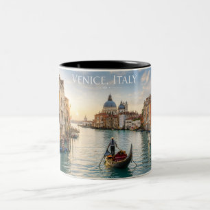 Venedig Italien Grand Canal Gondel Sonnenuntergang Zweifarbige Tasse