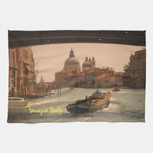 Venedig Italien Großer Kanal Vintage Geschirrtuch