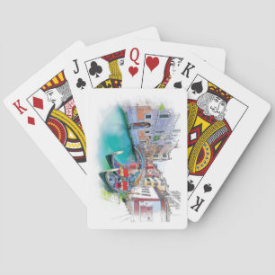 Venedig Italien Handgezeichnete Landschaft Spielkarten