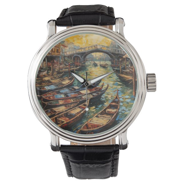 Venedig, Italien im van-Gogh-Stil Armbanduhr (Vorderseite)