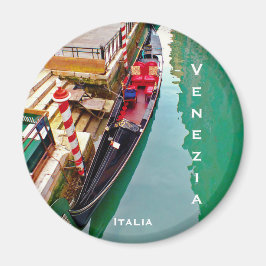 Venedig, Italien (IT) - Bahnhof Gondola Magnet