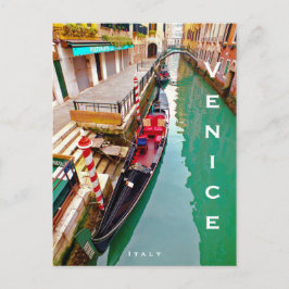 Venedig, Italien (IT) - farbenfrohe Gondelbahn Postkarte