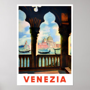 Venedig Italien Jahrgang Reise Poster