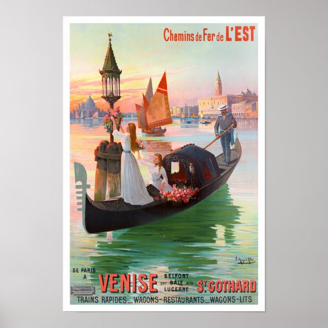 Venedig Italien Jahrgang Reise Poster (Vorne)