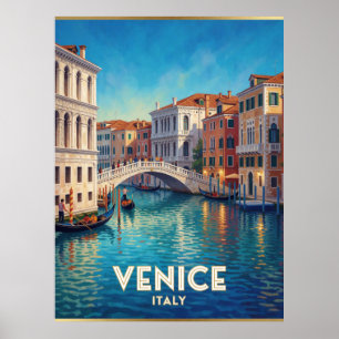 Venedig Italien Kanal Reise Illustration 🌊 Poster