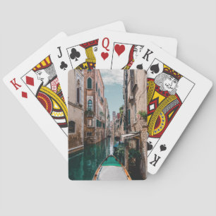 Venedig Italien Kanal Szene Spielkarten