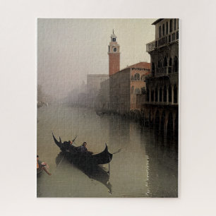 Venedig Italien Kanal und Gondelgemälde Postkarte Puzzle