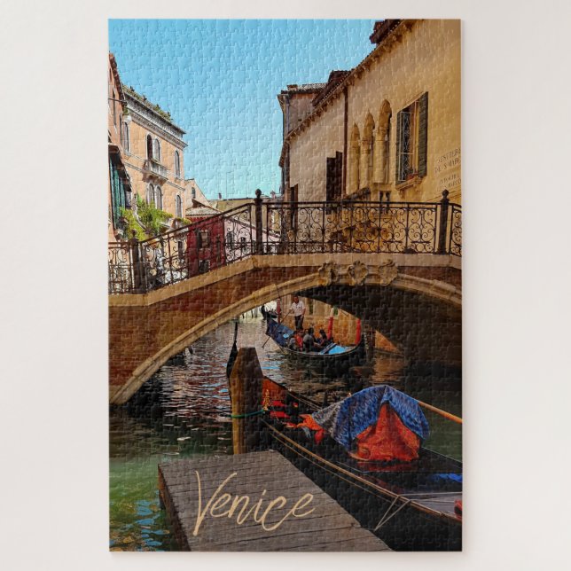 Venedig Italien Kanalbrücke Schiffsreise Puzzle (Vertikal)