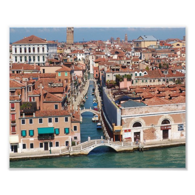 Venedig Italien, Kanäle, Brücken, Boote Fotodruck (Vorne)