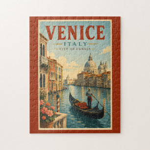 Venedig Italien Kanäle Illustration Reise Kunst Re Puzzle