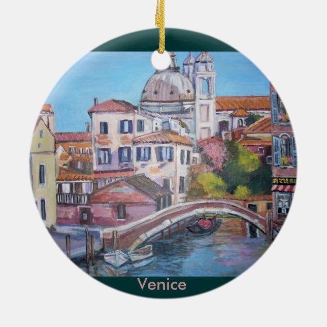 Venedig, Italien - Kreis-Verzierung Keramik Ornament (Hinten)