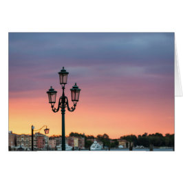 Venedig Italien Lamp Grußkarte