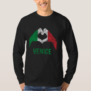 Venedig Italien Liebe Herz Proud Retro Italienisch T-Shirt