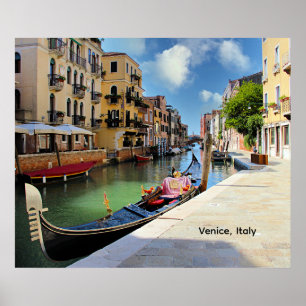 Venedig, Italien, malerisch mit Gondel und Kanal, Poster
