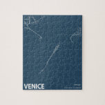 Venedig Italien Minimalistische Stadtkarte Kunst, Puzzle<br><div class="desc">Venedig Italien Minimalistische Stadtkarte Kunst, Dichtung und Musik</div>