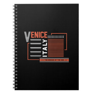 Venedig Italien Moderne geometrische Typografie-De Notizblock