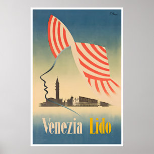 Venedig Italien Poster The Lido Reise Kunst Italie