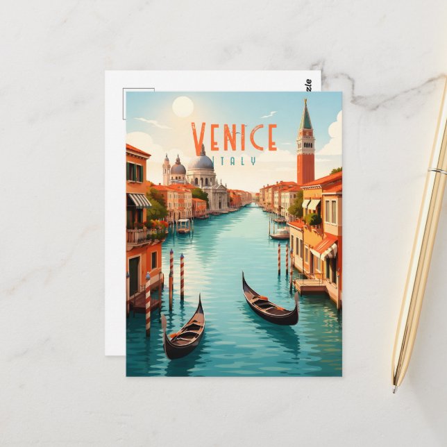 Venedig Italien Postkarte (Vorderseite/Rückseite Beispiel)
