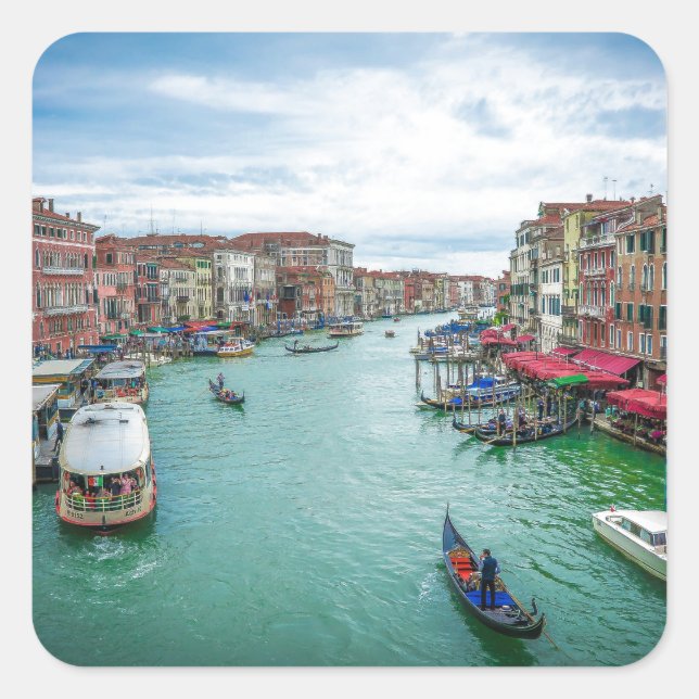Venedig, Italien Quadratischer Aufkleber (Vorderseite)