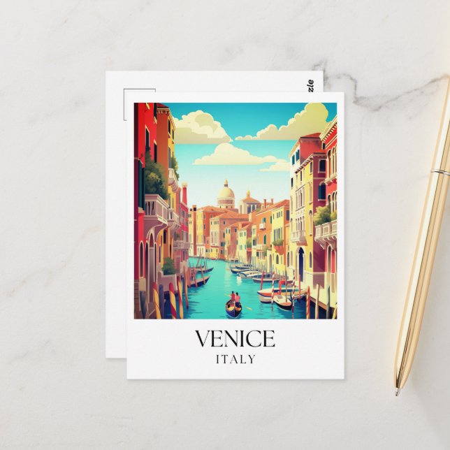 Venedig Italien Reise Postkarte (Vorderseite/Rückseite Beispiel)