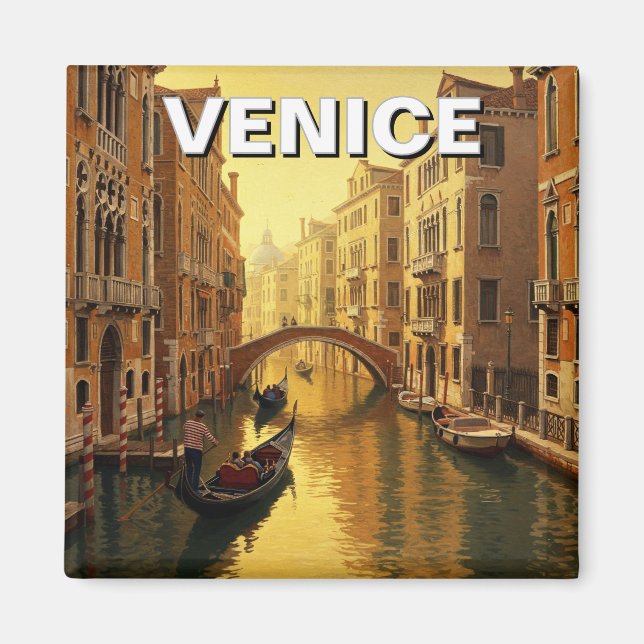 Venedig Italien Reise Souvenir Malerei Magnet (Vorne)