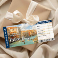 Venedig Italien Reise Überraschung Bordkarte
