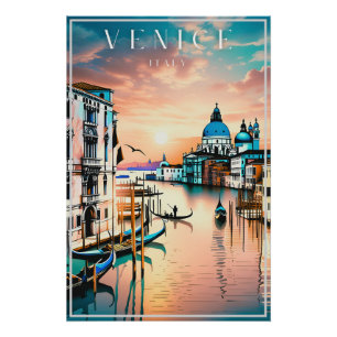 Venedig Italien Reisekunst Vintage Poster