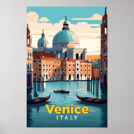 Venedig Italien Reisen Kunst, Vintage Illustration Poster