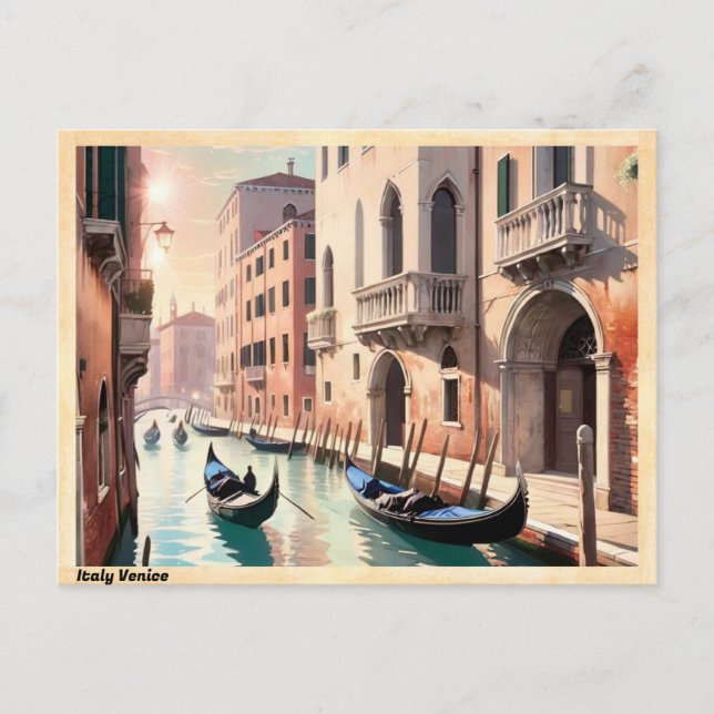 Venedig Italien Reisen Vintag Postkarte (Vorderseite)