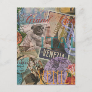 Venedig Italien Reisen Vintage Hübsche Kunst Postkarte