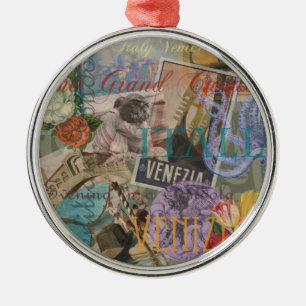 Venedig Italien Reisen Vintage Hübsche Kunst Silbernes Ornament