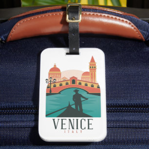 Venedig Italien Retro Vintage Travel Gondola Gepäckanhänger