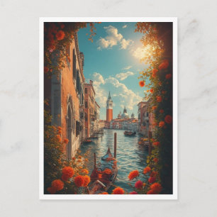 Venedig Italien Romantische Tourismus Liebhaber Bu Postkarte