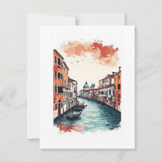 Venedig, Italien RSVP Karte