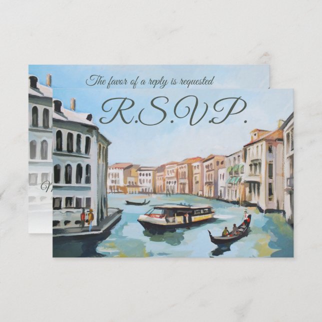 Venedig, Italien - RSVP-Karte RSVP Karte (Vorne/Hinten)