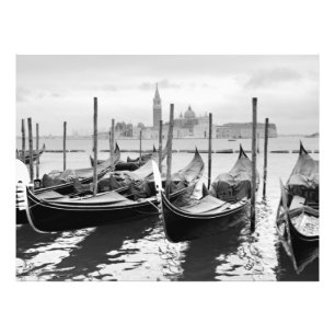 Venedig Italien Schwarz-Weiß-Landschaft Fotodruck