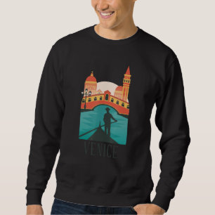 Venedig Italien Stadt Skyline Silhouette Umriss Sk Sweatshirt