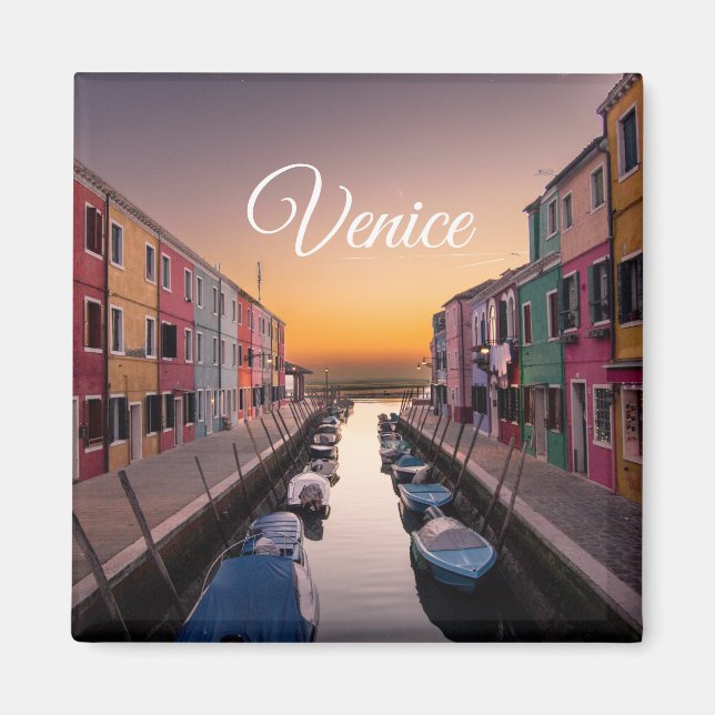 Venedig Italien | Text Bild Vorlage Magnet (Vorne)