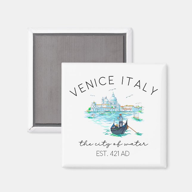 Venedig Italien Urlaubs-Souvenir Magnet (Vorderseite/Rückseite)