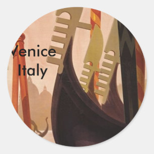 Venedig Italien, Venedig Italien Runder Aufkleber