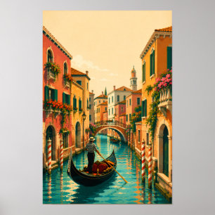 Venedig Italien Venezianisch Venezianischer Kanal Poster