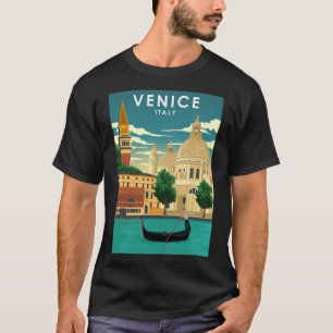 Venedig Italien Vintage Minimal Reiseposter Poster T-Shirt