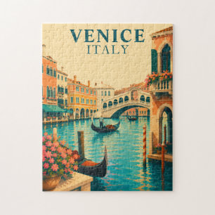 Venedig Italien Vintage Reise Grand Canal Gondel Puzzle